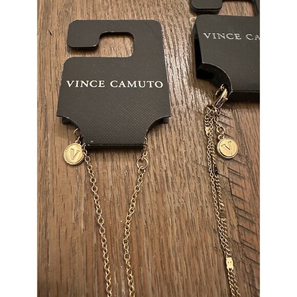 NEW Vince Camuto Necklaces Lot Of 2 Gold Tone Long Jewelry - Picture 9 of 11